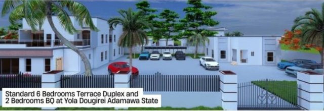 Standard 6 Bedrooms Terrace Duplex and 2 Bedrooms BQ Yola Dougirei Adamawa State