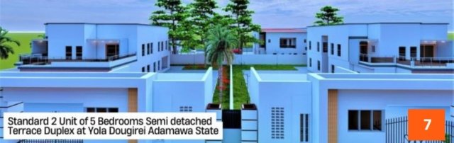 Standard 2 Unit of 5 Bedrooms Semi Detached Terrace Duplex Yola Dougirei Adamawa State